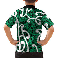 Aotearoa Maori Kowhaiwhai Hawaiian Shirt Kakariki Puhoro and Patiki LT9 - Polynesian Pride