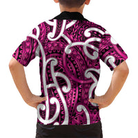 Aotearoa Maori Kowhaiwhai Family Matching Long Sleeve Bodycon Dress and Hawaiian Shirt Mawhero Puhoro and Patiki LT9 - Polynesian Pride
