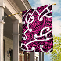 Aotearoa Maori Kowhaiwhai Garden Flag Mawhero Puhoro and Patiki LT9 House Flag Pink - Polynesian Pride