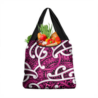 Aotearoa Maori Kowhaiwhai Grocery Bag Mawhero Puhoro and Patiki