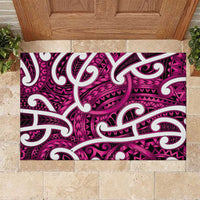 Aotearoa Maori Kowhaiwhai Rubber Doormat Mawhero Puhoro and Patiki