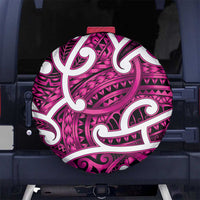 Aotearoa Maori Kowhaiwhai Spare Tire Cover Mawhero Puhoro and Patiki LT9 No hole Pink - Polynesian Pride