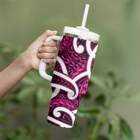 Aotearoa Maori Kowhaiwhai Tumbler With Handle Mawhero Puhoro and Patiki LT9 - Polynesian Pride