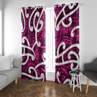 Aotearoa Maori Kowhaiwhai Window Curtain Mawhero Puhoro and Patiki