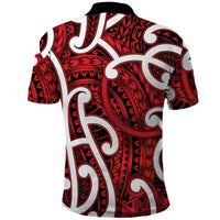Aotearoa Maori Kowhaiwhai Polo Shirt Whero Puhoro and Patiki