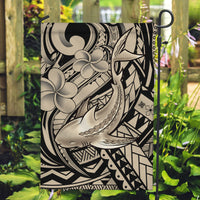 Polynesian Shark Tribal Tattoo Garden Flag Beige Style