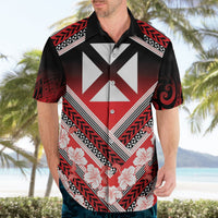 Personalised Wallis et Futuna Hawaiian Shirt Hibiscus and Polynesian Tribal Tattoos LT9 - Polynesian Pride