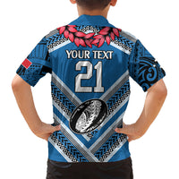 Custom Manuma Samoa Rugby Kid Hawaiian Shirt Ula fala Samoan Siva Tau Tribal LT9 - Polynesian Pride