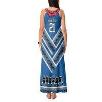 Custom Manuma Samoa Rugby Tank Maxi Dress Ula fala Samoan Siva Tau Tribal LT9 - Polynesian Pride
