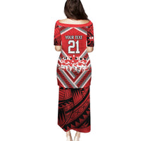 Custom Tonga Rugby Puletasi Tonga Sipi Tau Ngatu Tribal Pattern LT9 - Polynesian Pride