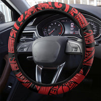 Custom Tonga Rugby Steering Wheel Cover Tonga Sipi Tau Ngatu Tribal Pattern LT9 - Polynesian Pride