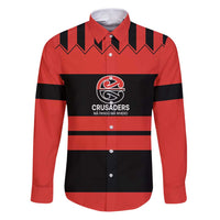 New Zealand Rugby Pacific Custom Family Matching Puletasi and Hawaiian Shirt Whatumoana Classic Retro 2025 LT9 Dad's Shirt - Long Sleeve Red - Polynesian Pride