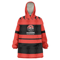 New Zealand Rugby Pacific Custom Wearable Blanket Hoodie Whatumoana Classic Retro 2025 LT9 One Size Red - Polynesian Pride