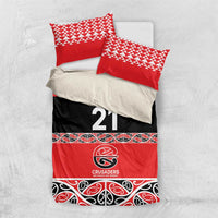 New Zealand Rugby Pacific Custom Bedding Set Whatumoana Maori Kowhaiwhai Pattern