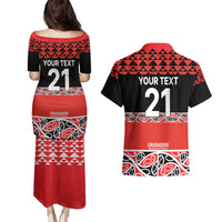 New Zealand Rugby Pacific Custom Couples Matching Puletasi and Hawaiian Shirt Whatumoana Maori Kowhaiwhai Pattern LT9 - Polynesian Pride