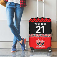 New Zealand Rugby Pacific Custom Luggage Cover Whatumoana Maori Kowhaiwhai Pattern LT9 - Polynesian Pride