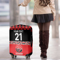 New Zealand Rugby Pacific Custom Luggage Cover Whatumoana Maori Kowhaiwhai Pattern LT9 - Polynesian Pride