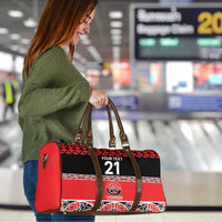 New Zealand Rugby Pacific Custom Travel Bag Whatumoana Maori Kowhaiwhai Pattern - Polynesian Pride