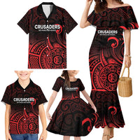 New Zealand Rugby Pacific Custom Family Matching Mermaid Dress and Hawaiian Shirt Whatumoana Maori Tribal Tattoo