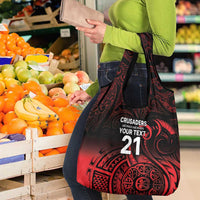 New Zealand Rugby Pacific Custom Grocery Bag Whatumoana Maori Tribal Tattoo LT9 - Polynesian Pride
