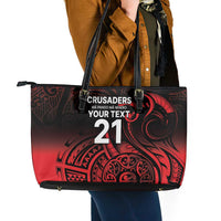 New Zealand Rugby Pacific Custom Leather Tote Bag Whatumoana Maori Tribal Tattoo