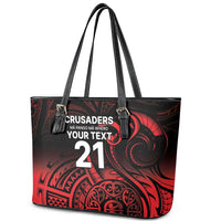 New Zealand Rugby Pacific Custom Leather Tote Bag Whatumoana Maori Tribal Tattoo