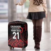 New Zealand Rugby Pacific Custom Luggage Cover Whatumoana Maori Tribal Tattoo LT9 - Polynesian Pride