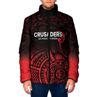 New Zealand Rugby Pacific Custom Padded Jacket Whatumoana Maori Tribal Tattoo - Polynesian Pride