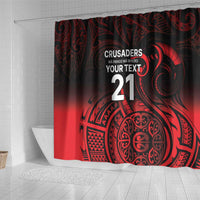 New Zealand Rugby Pacific Custom Shower Curtain Whatumoana Maori Tribal Tattoo