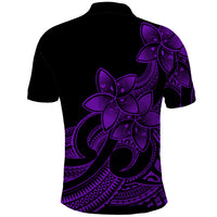 Polynesian Pride Plumeria Flowers Polo Shirt Polynesian Tribal Purple Vibe LT9 - Polynesian Pride