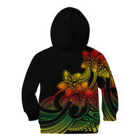 Polynesian Pride Plumeria Flowers Kid Hoodie Polynesian Tribal Reggae Vibe LT9 - Polynesian Pride