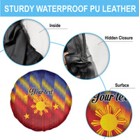 Personalized Philippines Eight Rays Sun Spare Tire Cover Traditional Filipino Igorot Pattern Motif