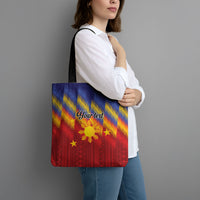 Personalized Philippines Eight Rays Sun Tote Bag Traditional Filipino Igorot Pattern Motif