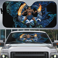 Samoa Siva Afi Auto Sun Shade Fireknife Fire Dance Pacific Tribal Motif