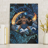 Samoa Siva Afi Canvas Wall Art Fireknife Fire Dance Pacific Tribal Motif