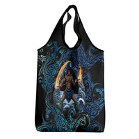Samoa Siva Afi Grocery Bag Fireknife Fire Dance Pacific Tribal Motif