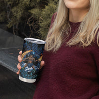 Samoa Siva Afi Tumbler Cup Fireknife Fire Dance Pacific Tribal Motif