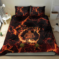 Samoa Siva Afi Dance Fireknife Bedding Set Polynesian Heritage Fire Dance