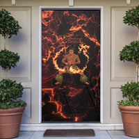 Samoa Siva Afi Dance Fireknife Door Cover Polynesian Heritage Fire Dance