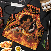 Samoa Siva Afi Dance Fireknife Apron Samoan Tribal Motif Dancing in the Fire