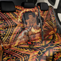 Samoa Siva Afi Dance Fireknife Back Car Seat Cover Samoan Tribal Motif Dancing in the Fire