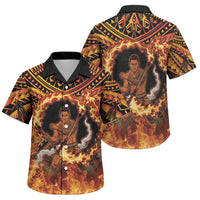 Samoa Siva Afi Dance Fireknife Family Matching Puletasi and Hawaiian Shirt Samoan Tribal Motif Dancing in the Fire