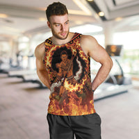Samoa Siva Afi Dance Fireknife Men Tank Top Samoan Tribal Motif Dancing in the Fire