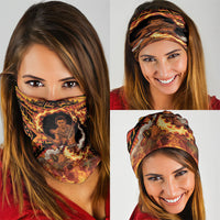 Samoa Siva Afi Dance Fireknife Neck Gaiter Samoan Tribal Motif Dancing in the Fire