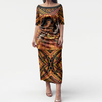 Samoa Siva Afi Dance Fireknife Puletasi Samoan Tribal Motif Dancing in the Fire