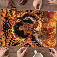 Samoa Siva Afi Dance Fireknife Puzzle Samoan Tribal Motif Dancing in the Fire