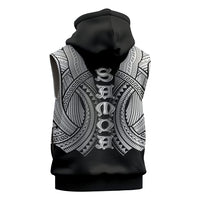 Samoan Ula Nifo Afi Tribal Sleeveless Hoodie Polynesian Pattern