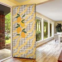 Maku'e Hawaiian Mango Palaka Door Cover Aloha Hibiscus Pikake Lei