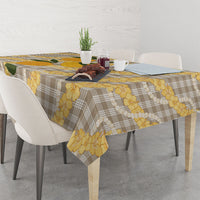 Maku'e Hawaiian Mango Palaka Tablecloth Aloha Hibiscus Pikake Lei
