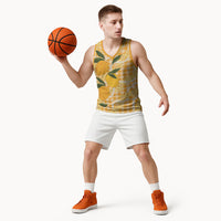 Alani Hawaiian Mango Palaka Basketball Jersey Aloha Hibiscus Pikake Lei